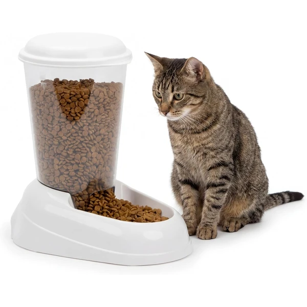 Ferplast Distributeur de croquettes pour Chiens et Chats Zenith, 3 litres, Distributeur de croquettes pour Animaux, Fond antidérapant, 20,2 x 29,2 x h 28,8 cm Blanc — Ferplast, noté 4.5/5