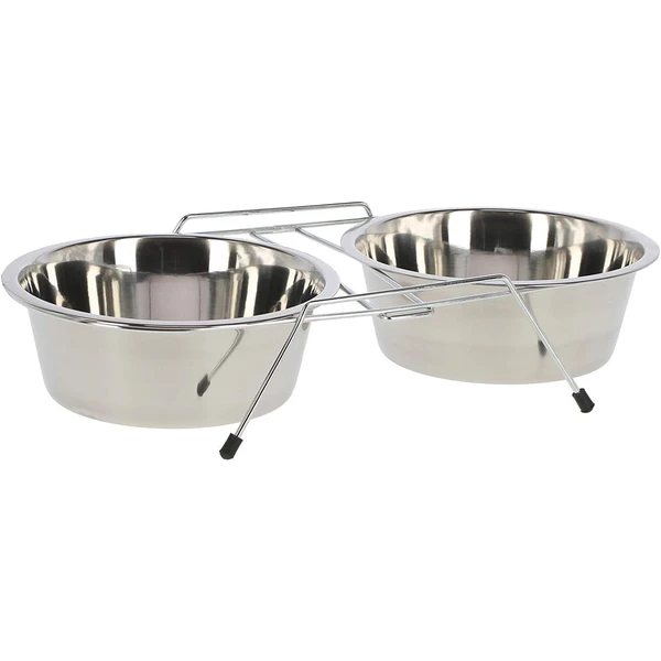 Kerbl Chien Gamelles Inox et Support 2x900 ml, Argent — Kerbl Pet, noté 4.5/5
