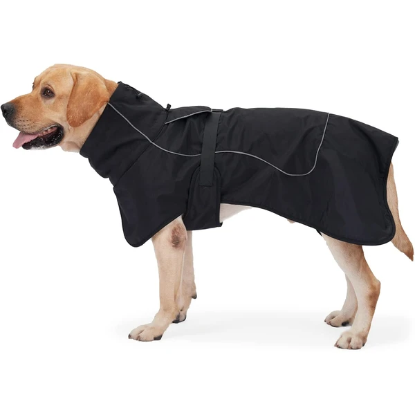 Manteau Imperméable pour Chien avec Doublure en Polaire - Manteau d'hiver Coupe-Vent Veste avec Bandes Réfléchissantes - Veste Chaude pour Chien pour l'intérieur/l'extérieur (Noir, XS) — PAWIVID, noté 4.6/5