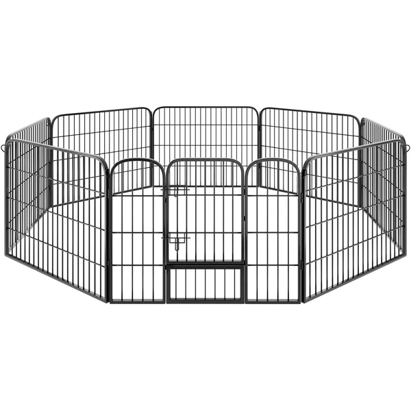 tectake® Parc pour Chien et Petits Animaux Modulable & Pliable Enclos pour Chat extérieur Parc Chiot Cloture Anti Fugue Chien Grillage sans Toit, Portes avec Double verrou — tectake, noté 4.2/5