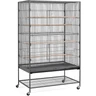 Abician Voliere Oiseaux Intérieur sur Pied Grand Cage Oiseau sur roulettes en Métal pour Perroquet Perruches 93,5×56,5×153cm — Abician, noté 4.6/5