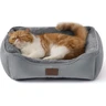 Bedsure Panier Chat Lavable Intérieur, 51x41 cm | Lit Rectangulaire Lavable pour Petits Chiens et Animaux Domestiques avec Fond Anti-Dérapant pour Chatons et Chiots, Gris — Bedsure, noté 4.7/5
