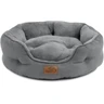 Bedsure Panier pour Chat Lavable, Lit Chat Intérieur, 51x48cm | Panier Petit Chien avec Fond antidérapant, Rond Panier chat moelleux, Gris — Bedsure, noté 4.6/5