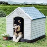 COSTWAY Niche pour Chien en Polypropylène Imperméable et Ventilé avec Bouche d’Aération et Plancher Surélever, Niche pour Chien Intérieure ou Extérieure (70X65X71,5 cm) — COSTWAY, noté 4.4/5