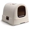 CURVER Maison de Toilette pour Chat - Bac à Litière Fermé - Compartiment Inférieur Amovible pour Un Nettoyage Facile - Pelle à Litière et Tapis de Sol Inclus - Dimensions : 51 x 39 x 40 cm - Ivoire — Curver, noté 4.4/5