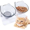 Edipets, Gamelle Chat, Transparent, Bol Double Réglable, avec Support Surélevé, Eau et Nourriture, Évite Les Blessures au Cou (Transparent) — Edipets, noté 4.5/5