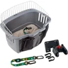 Ferplast Transport vélo pour chiens de petite taille ATLAS BIKE 20 RAPID Panier pour vélo petits chiens maxi 7 kg avec coussin lavable, box de voyage pour animaux domestiques, système pratique de fixation et de décrochage, grille de protection, ceinture de sécurité incluse, 47 x 35,5 x h 34,5 cm Gris — Ferplast, noté 4.3/5