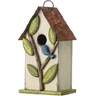 Glitzhome Nichoir à Oiseaux à Suspendre pour extérieur, terrasse, Jardin, Maison en Bois Vieilli pour Pinson, Hirondelle, mésange — Glitzhome, noté 4.7/5
