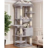 Heybly Arbre à Chat pour Gros Chats 20 lbs (9 kg) Résistant, Tour XXL 152 cm pour Chat d'Intérieur, Meuble Multi-Niveaux avec Plateforme en Peluche, Panier Doudou, Condo HCT050W — Heybly, noté 4.5/5