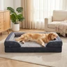 JOEJOY Panier Chien Grande Taille XL Orthopedique, Memoire de Forme Lit pour Chien Dehoussable Lavable, Coussin avec Structure en Nid d'abeille et Doublure Imperméable, Gris Foncé — JOEJOY, noté 4.6/5