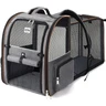 Sac Transport Chat avec 4 Entrées, pour Chien, Respirant - Sac a Dos avec Harnais Intérieur - Charge Maximale 8kg - Gris — Lekespring, noté 4.7/5