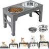 Gamelles surélevées pour Chiens, avec gamelle à Alimentation Lente réglable sur 5 hauteurs (8 cm, 22 cm, 25 cm, 28 cm, 31 cm) pour Chiens de Petite, Moyenne et Grande Taille — Niubya, noté 4.6/5