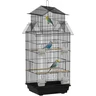 PawHut Cage à Oiseaux Maison Perchoirs 3 Portes 50,5 x 41 x 104 cm Noir | Mangeoires, Perchoirs, Plateau Excrément Amovible, Poignée Transport — PawHut, noté 4.4/5
