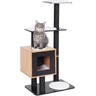 PawHut Arbre à Chats Design Contemporain 71,5L x 49,5l x 120H cm Noir Hêtre — PawHut, noté 4.4/5
