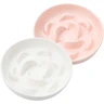 Gamelle Chat Anti Glouton Céramique - Lot de 2 Gamelles pour Chats pour Alimentation Lente - Bol Double pour Chat Série Pastel - Compatible Lave-Vaisselle et Micro-Ondes - Blanc et Rose — PTOBER, noté 4.6/5