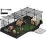 SONGMICS Enclos pour Petits Animaux, Parc Enclos, Tapis Imperméable, Double Porte, pour Lapins, Cochons d'Inde, 20 Panneaux, 123 x 63 x 41,5 cm — SONGMICS, noté 4.3/5