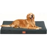 WAVVE Panier Chien XXL Grande Taille Gris 112x81x7,6 cm, Coussin orthopédique à Mousse de Carton d'œufs, Tapis imperméable dehoussable Lavable en Machine pour Grand Chien — WAVVE, noté 4.2/5