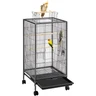 Yaheetech Cage à Oiseaux sur Pied Cage à Oiseaux en Métal à roulettes avec Fond Amovible 45,5 × 45,5 × 100,5 cm | Avec roues pour animaux de compagnie oiseaux perroquets canaris — Yaheetech, noté 4.6/5