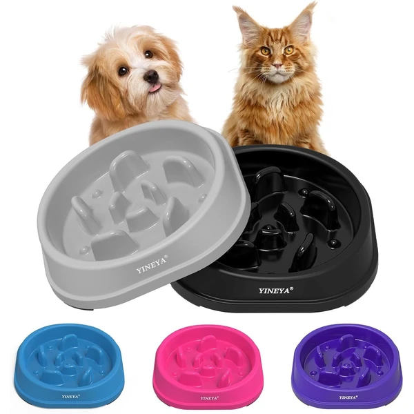 YINEYA 2 Unités Gamelle Anti Glouton Chat et Petit Chien, 1 Tasses Gamelle — YINEYA, noté 4.5/5